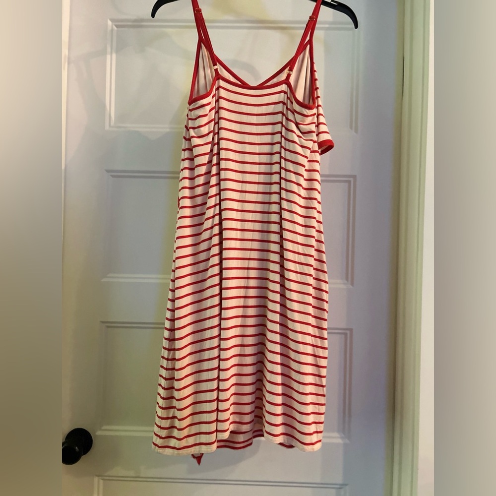 Women’s Medium Soma Striped Adjustable Strap Jersey Dress NWT - Picture 4 of 10
